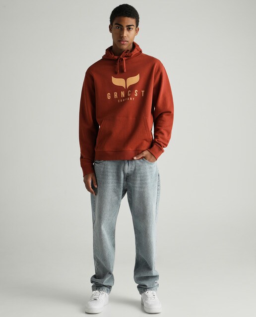 Sudadera de hombre marrón con capucha · Green Coast · El Corte Inglés