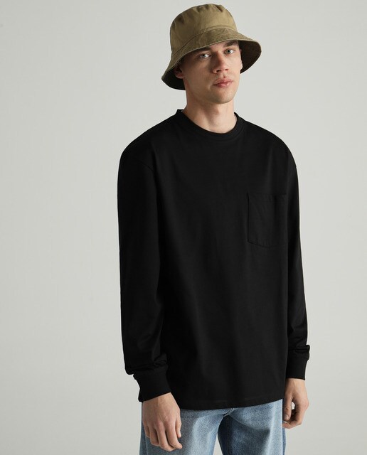 Camiseta de hombre negra de manga larga · Green Coast · El Corte Inglés