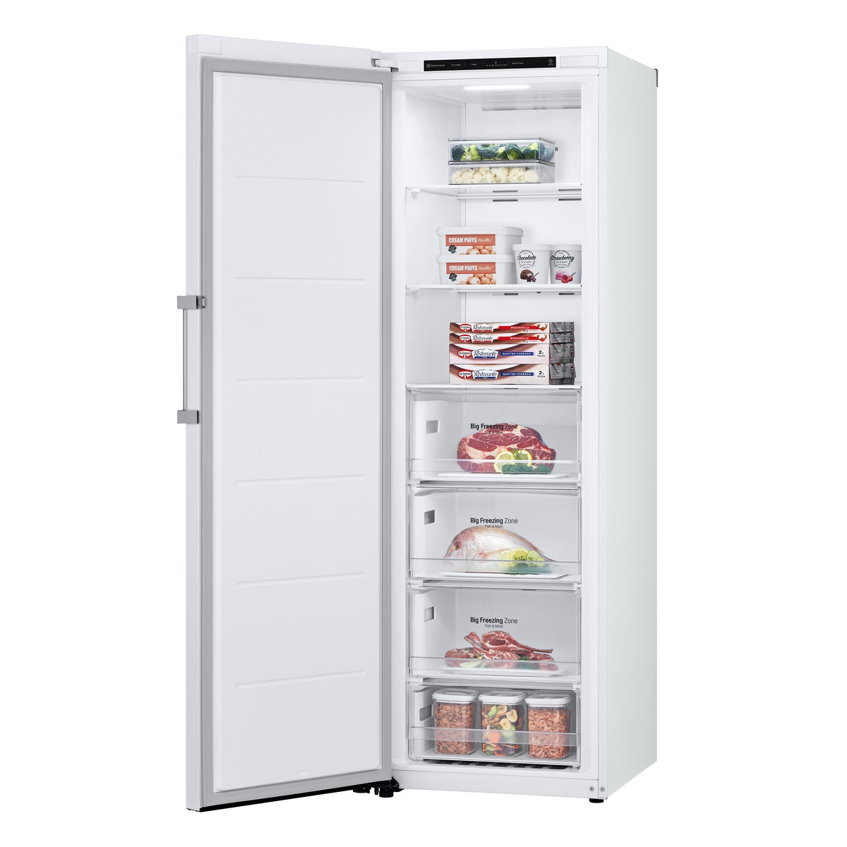 Congelador vertical LG No Frost 186 cm, 324 l, blanco- GFT41SWGSZ Blanco-7