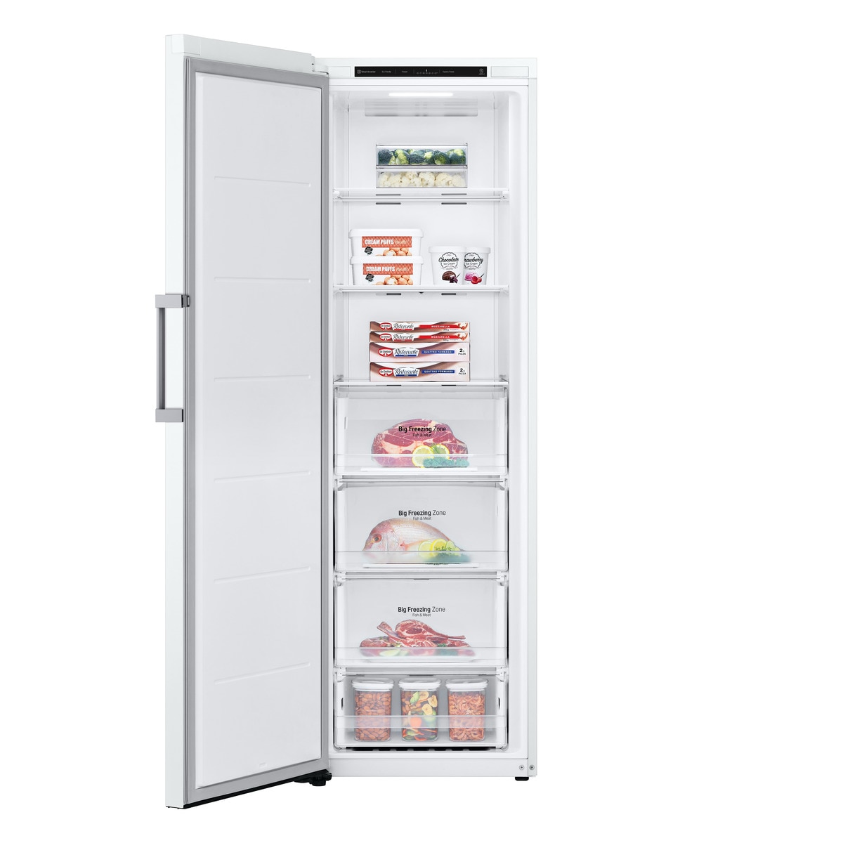 Congelador vertical LG No Frost 186 cm, 324 l, blanco- GFT41SWGSZ Blanco-4
