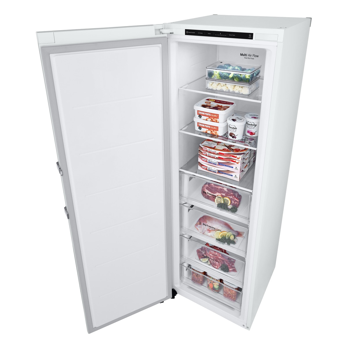 Congelador vertical LG No Frost 186 cm, 324 l, blanco- GFT41SWGSZ Blanco-15