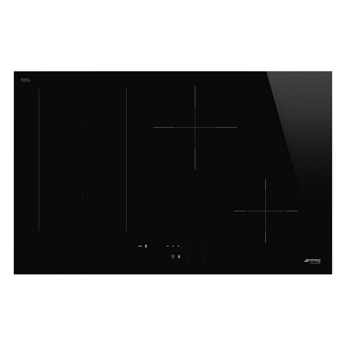 Placa de Indução Smeg Universal SIM3844D MultiZona de 80 cm - Vidro Preto em Ceramic Eclipse Preto-2