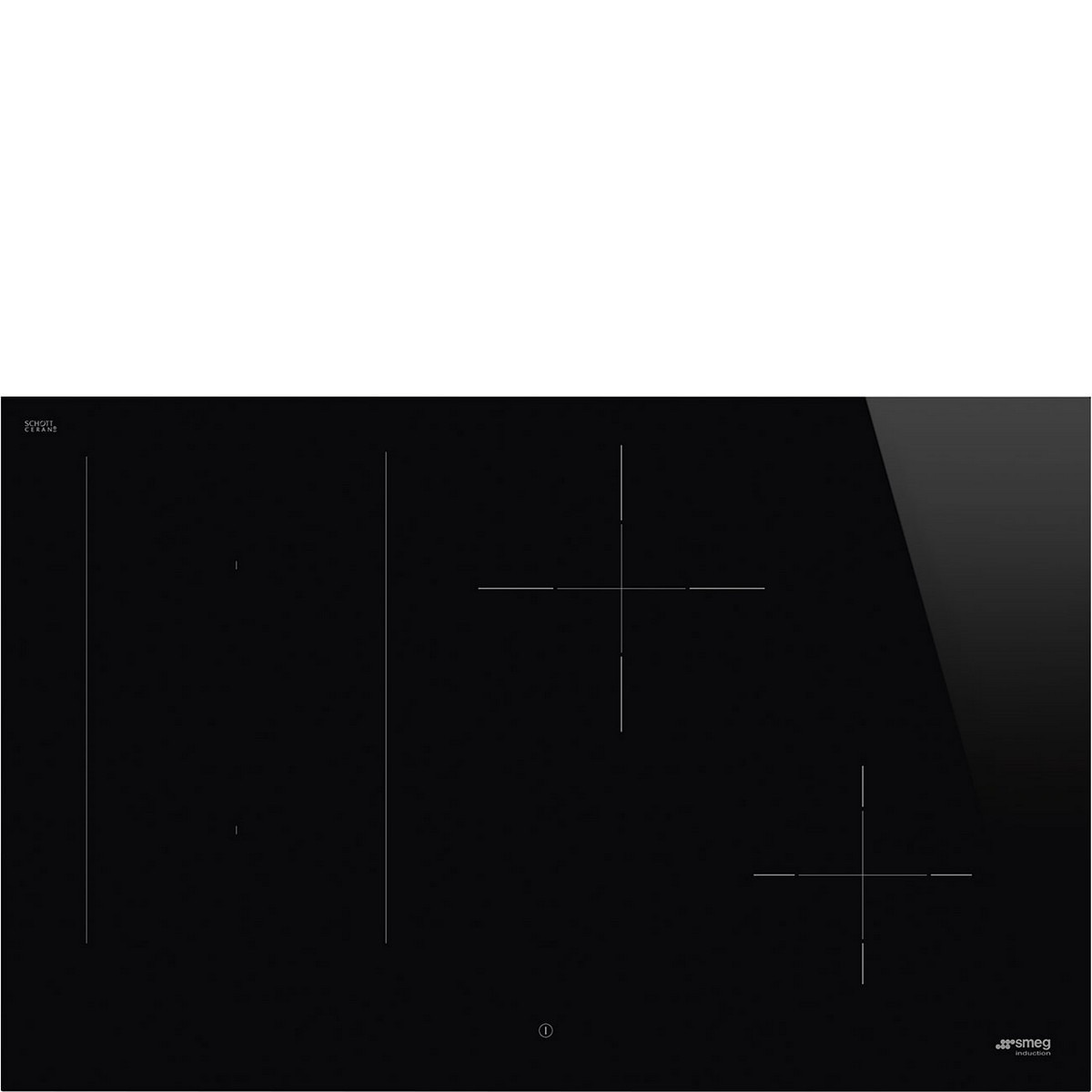 Placa de Indução Smeg Universal SIM3844D MultiZona de 80 cm - Vidro Preto em Ceramic Eclipse Preto-1