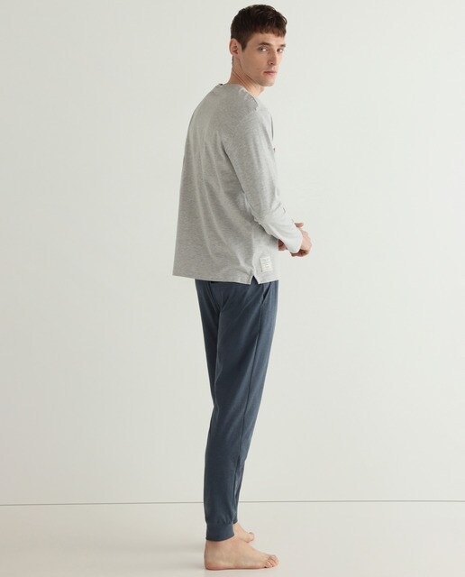 Pijama largo de hombre de punto bicolor · Dustin · El Corte Inglés