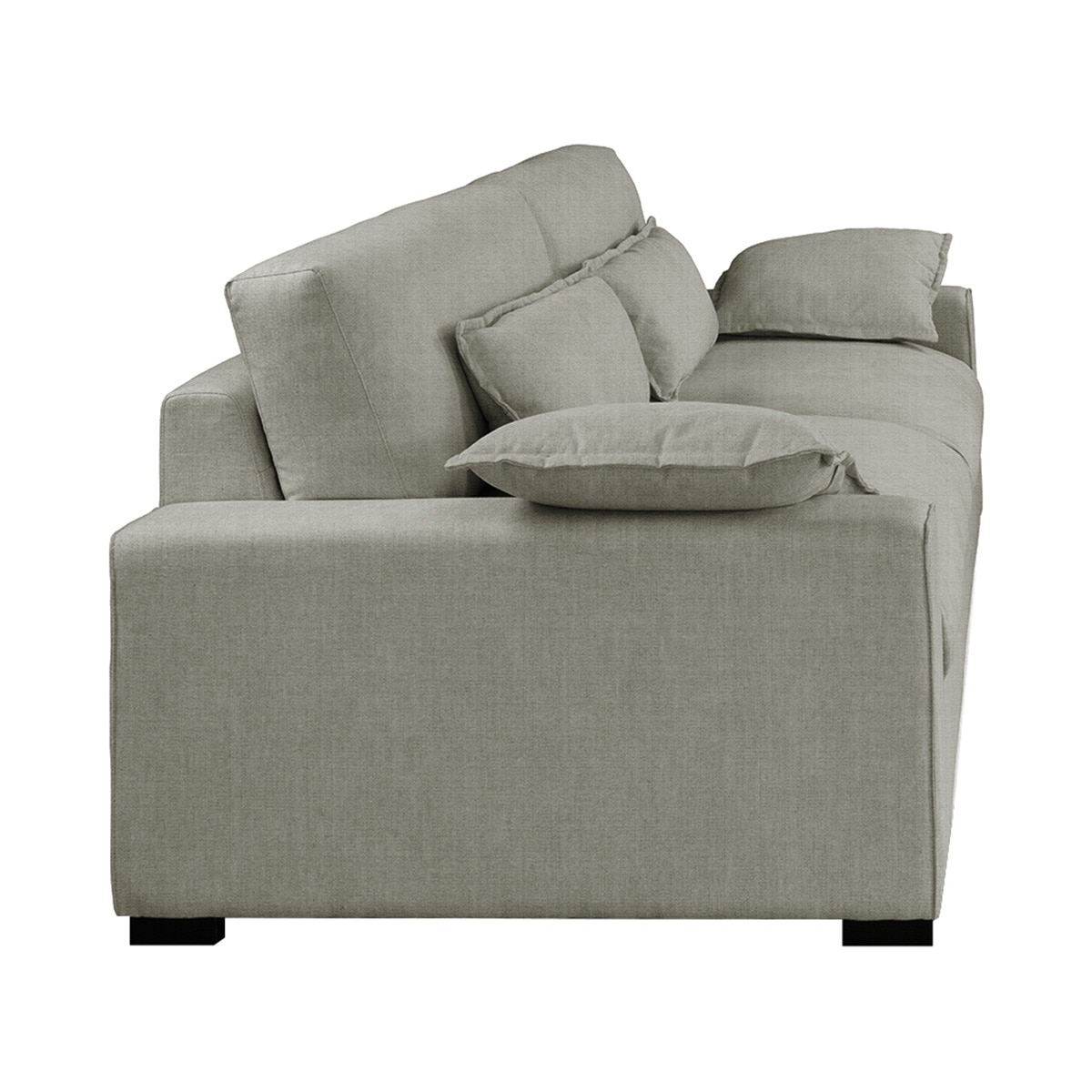 Sofá de 3,5 Lugares em Mistura de Algodão Manhattan Cinzento-pérola-3