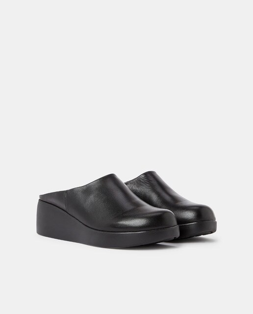 Zuecos de mujer en piel negro con horma confort y plantilla extra acolchada  · LT Comfort · El Corte Inglés