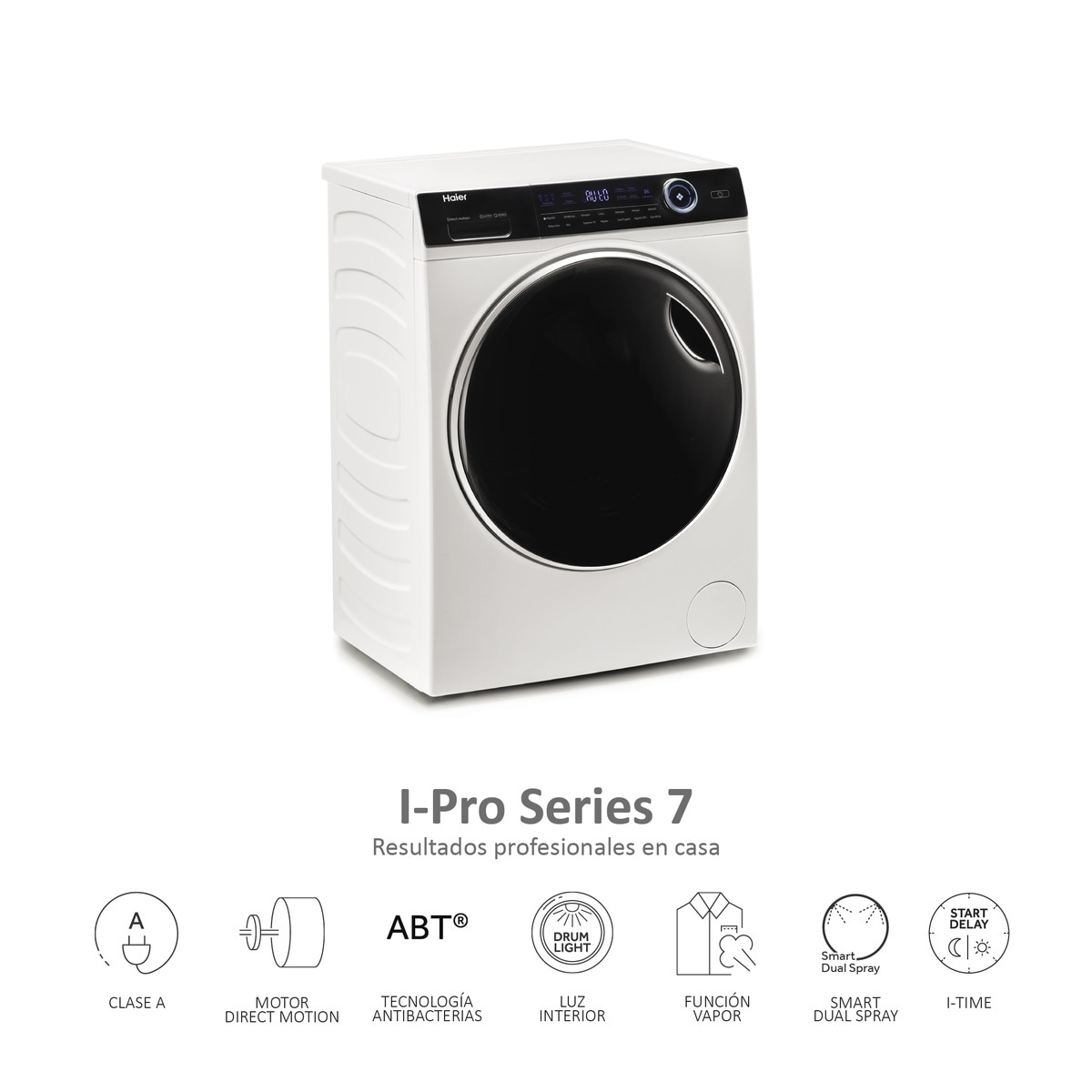 Lavadora secadora Haier 12 kg / 1.400 rpm I-Pro Series 7 - HWD120-B14979IB Blanco-3