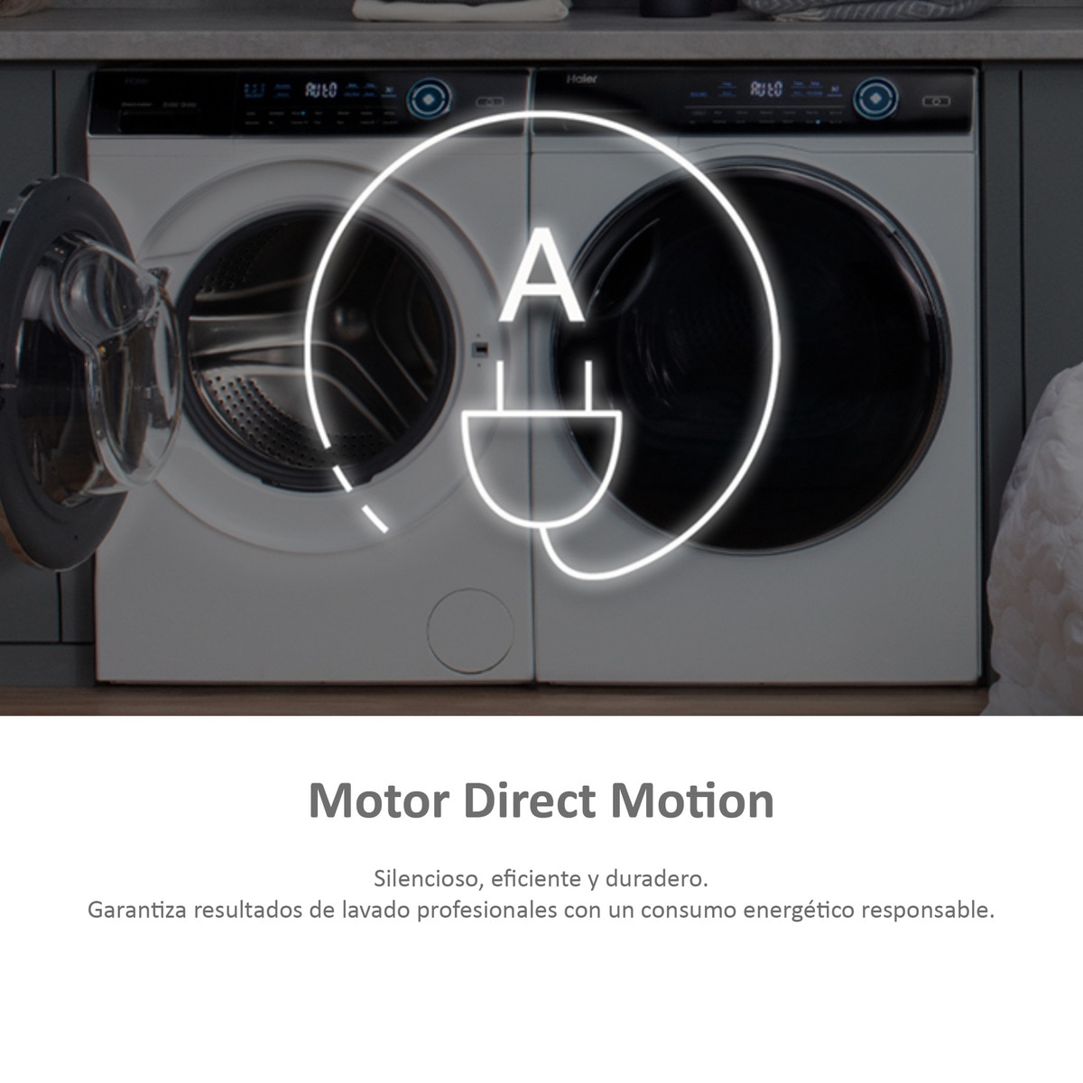 Lavadora secadora Haier 9 kg / 1.400 rpm I-Pro Series 5 - HWD90-B14959U1 Blanco-3