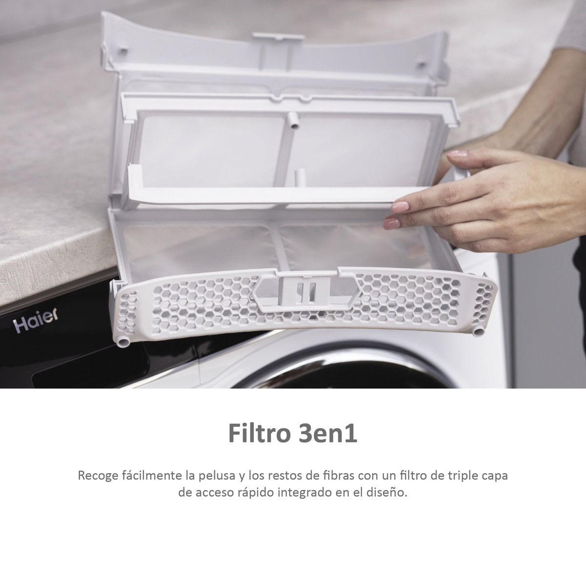 Secadora Haier 9 kg Condensación, Bomba de calor, I-Pro Series 7 - HD90-A3979-S Blanco-5