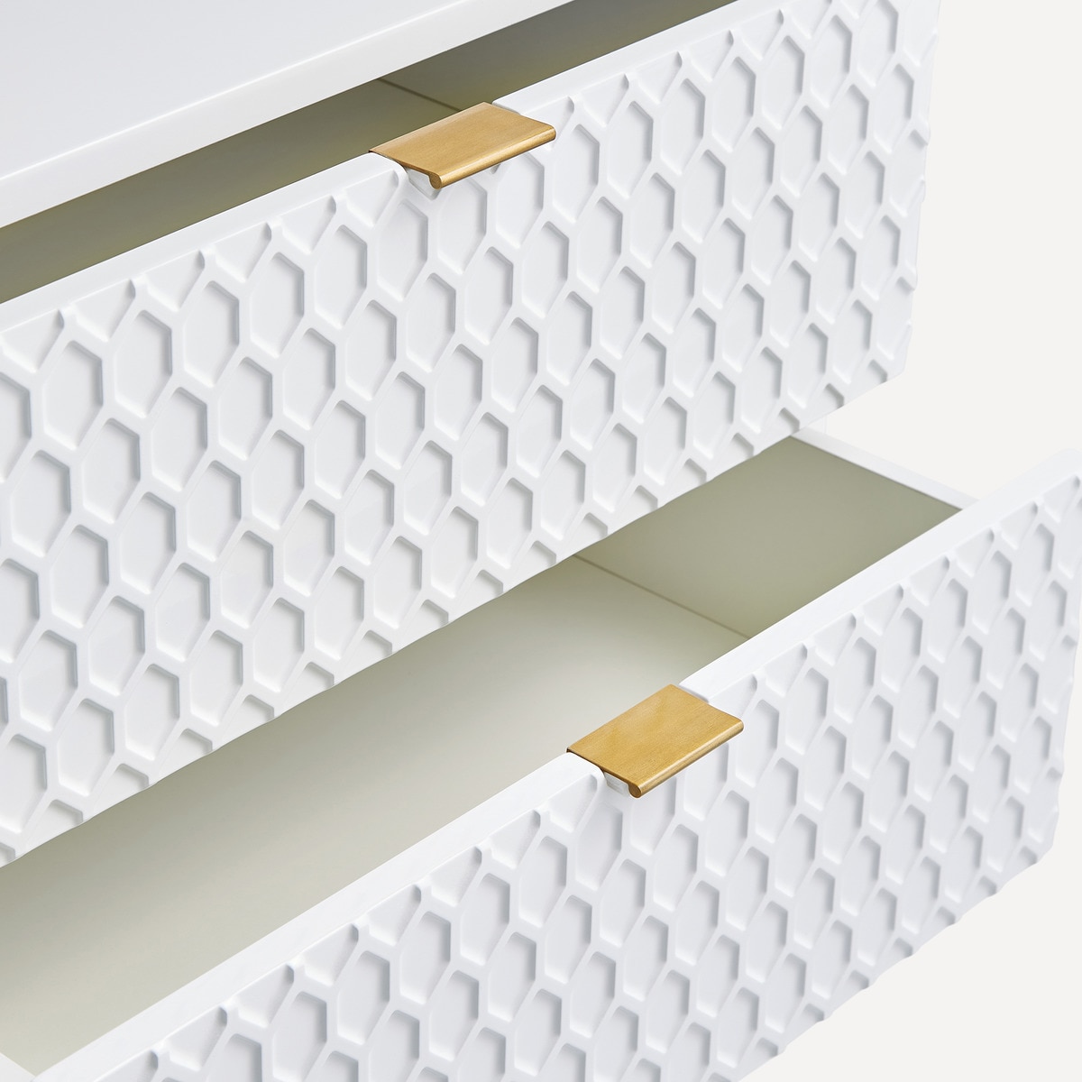 Cómoda dupla com 6 gavetas Cubic Branco-5