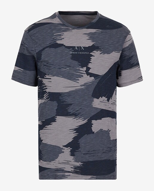 Camiseta de hombre camuflaje azul de manga corta · Armani Exchange · El Corte  Inglés