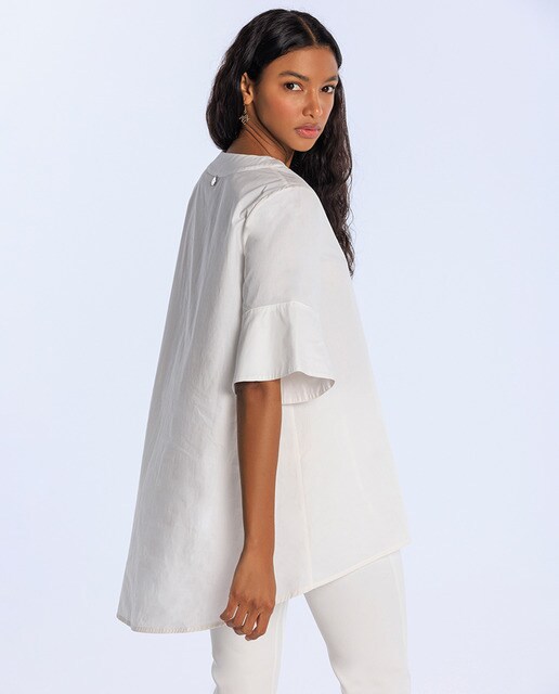 Blusa de mujer manga corta cuello redondo abierto · Naulover · El Corte  Inglés