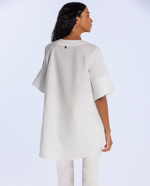 Blusa de mujer manga corta cuello redondo abierto · Naulover · El Corte  Inglés