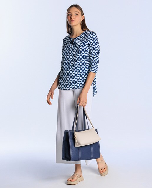 Blusa de mujer estampada manga francesa · Naulover · El Corte Inglés