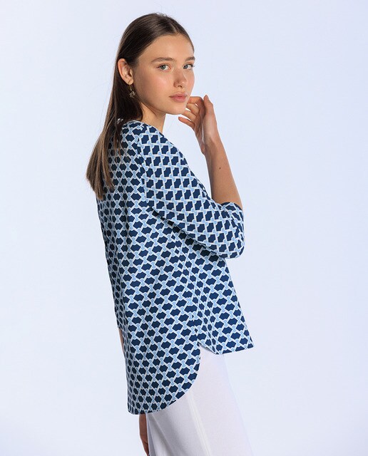 Blusa de mujer estampada manga francesa · Naulover · El Corte Inglés