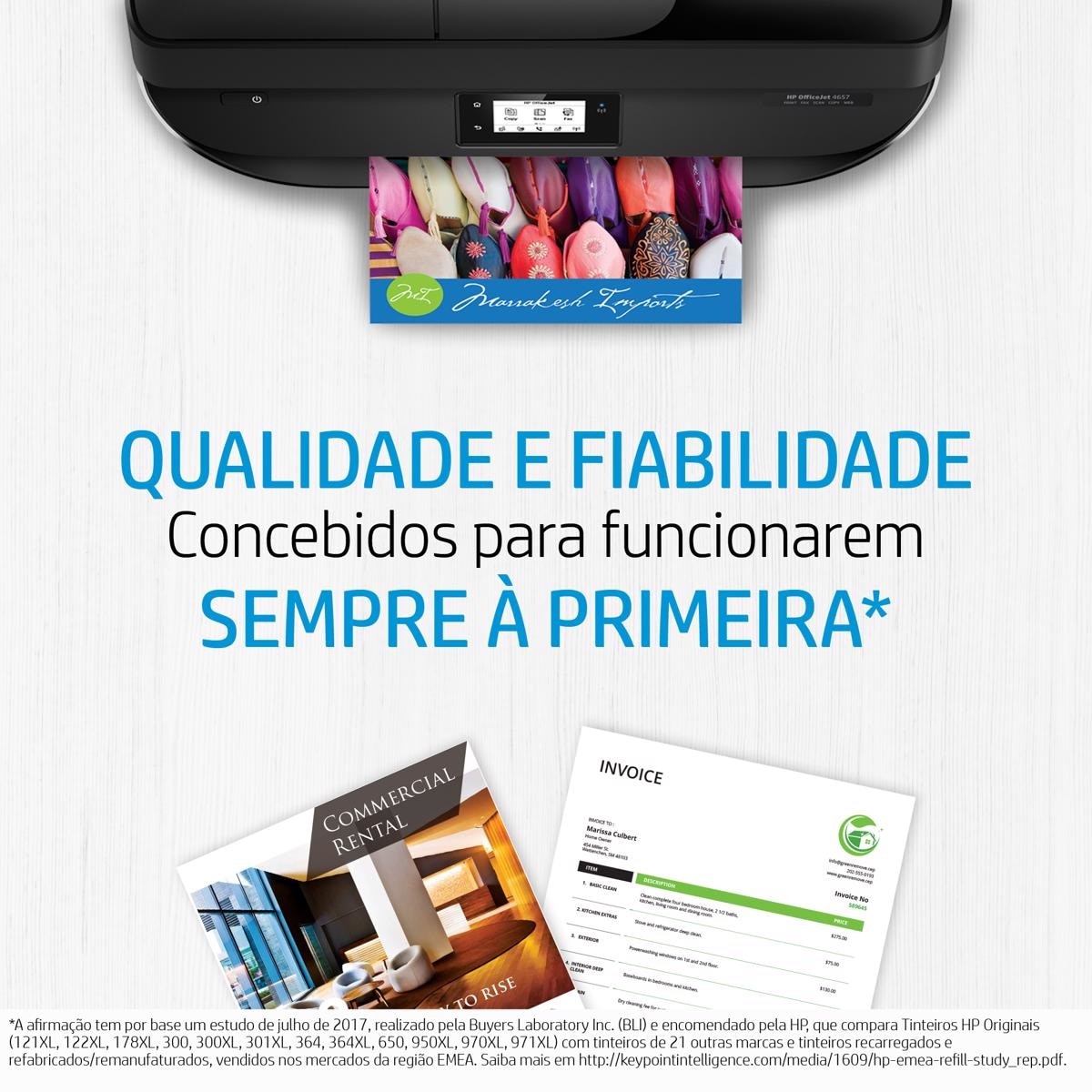 Pack Tinteiros HP Originais X4D37AE 302 Preto/Tricolor, Instant Ink 5