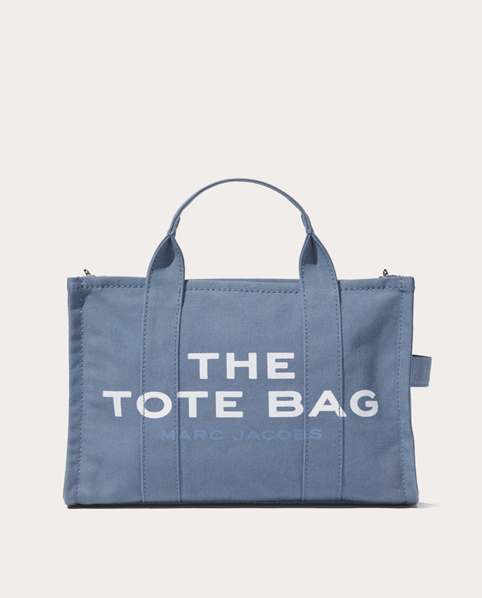Mala Shopper Tipo Tote Small de Tecido Azul-10