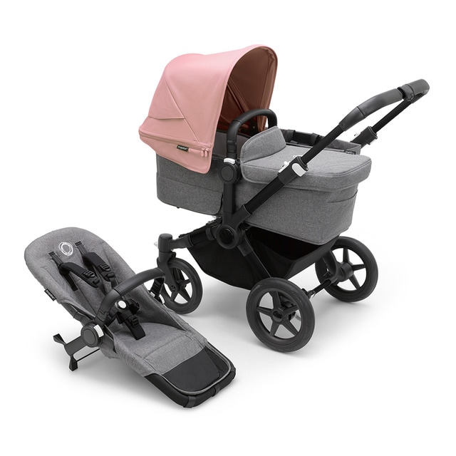 Imagem 0 de Carrinho de Passeio Donkey 5 Mono Mix Match com Capota - Preto/Cinzento/Rosa Amanhecer