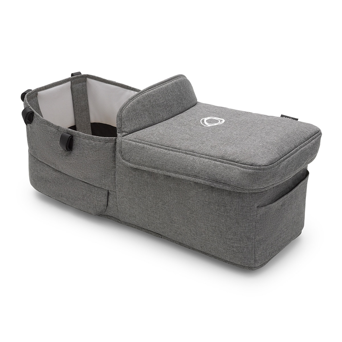Carro de bebé Bugaboo Donkey 5 Twin Mix Match con capota, pack de extensión y funda de capazo grafito/gris/blanco niebla/gris melange Blanco-3