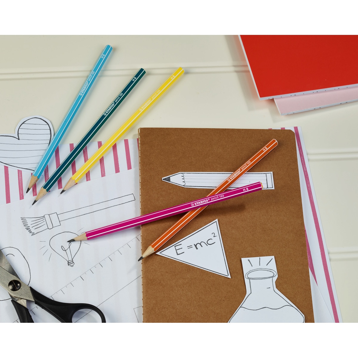 Lápis de grafite HB 160 azul Azul-3