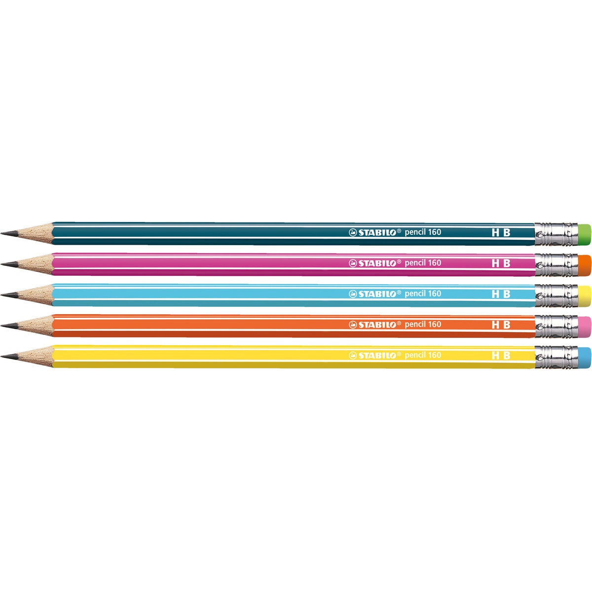 Lápis Escolar Hexagonal Pencil 160 com Borracha - Azul Azul-2