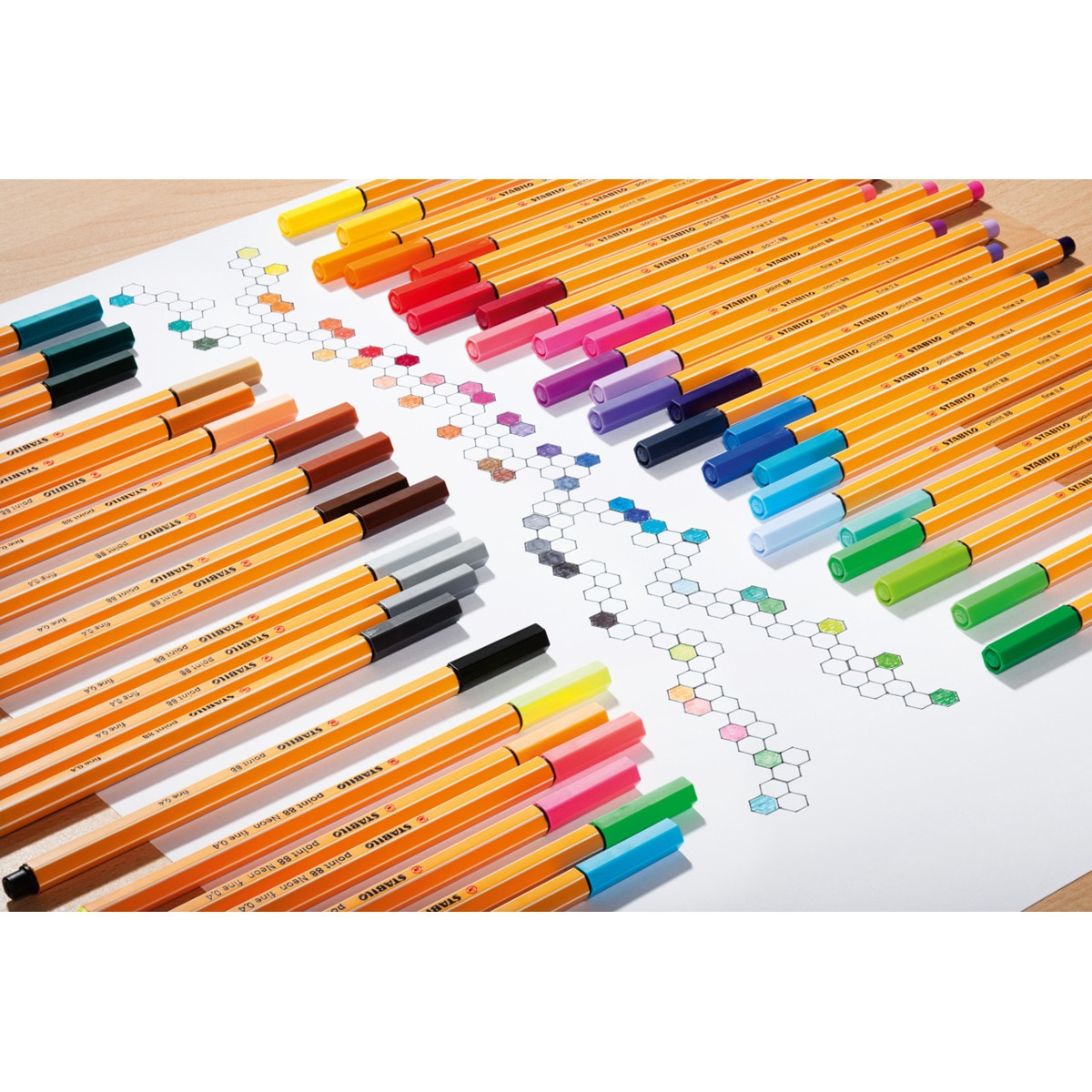 Pack Zebrui de 20 Rotuladores Punta Fina point 88 STABILO Multicolor Multicolor-2