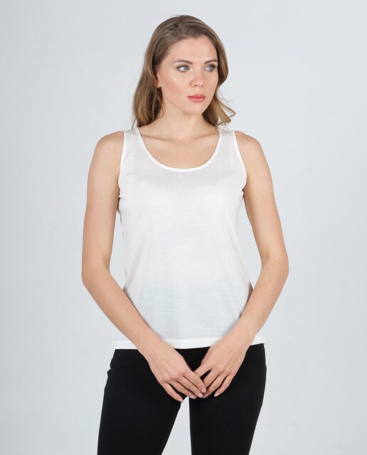 Top de mujer con cuello redondo con tirantes · Zero · El Corte Inglés