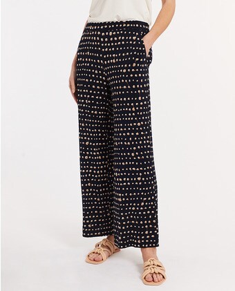 Pantalón de mujer estampado de punto · Anna Mora · El Corte Inglés