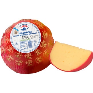 queso gallego bola de vaca de leche de pastoreo certificada elaborado con leche pasteurizada peso aproximado pieza 1,2 kg - Larsa