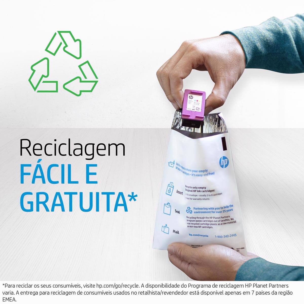 Pack Tinteiros HP Originais 3JB05AE 304 Preto/Tricolor, Instant Ink 10