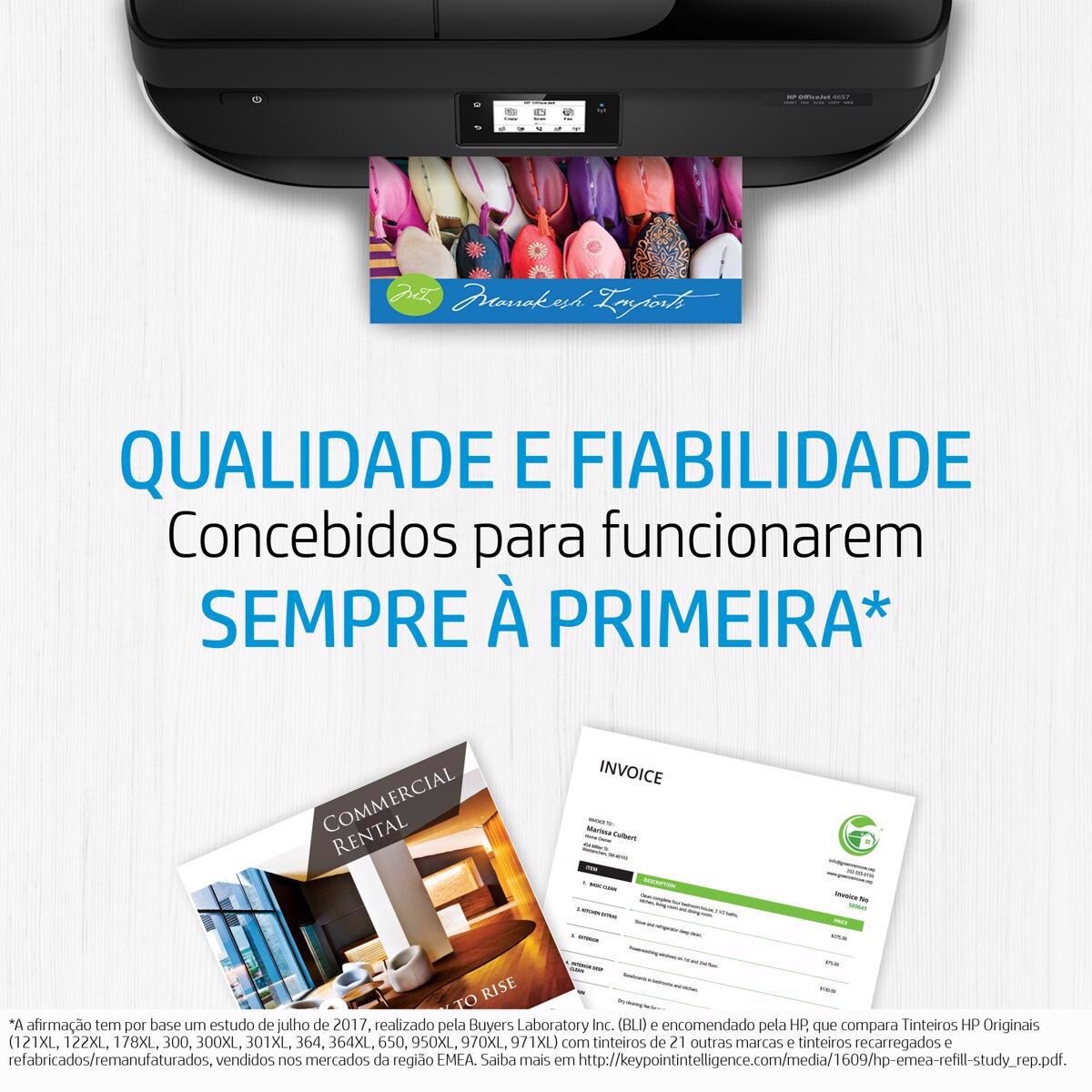 Pack Tinteiros HP Originais 3JB05AE 304 Preto/Tricolor, Instant Ink 5