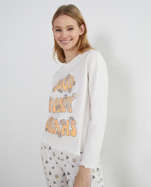 Camiseta de pijama de mujer con manga larga · Easy Wear · El Corte Inglés