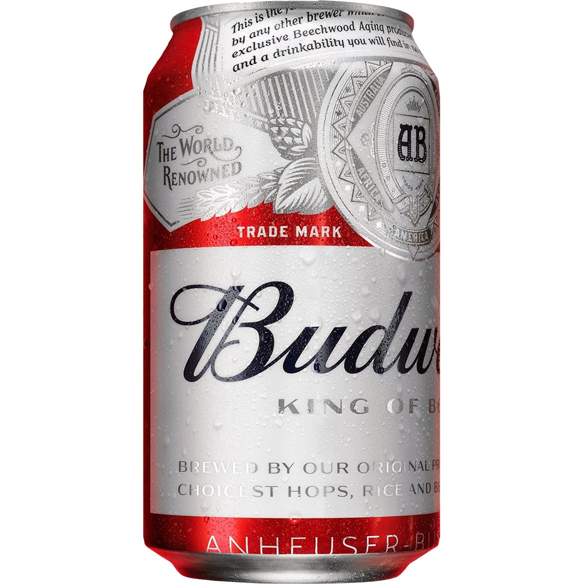 cerveza rubia estadounidense lata 33 cl