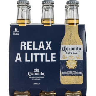 cerveza rubia mejicana pack 6 botellas 21 cl - Coronita