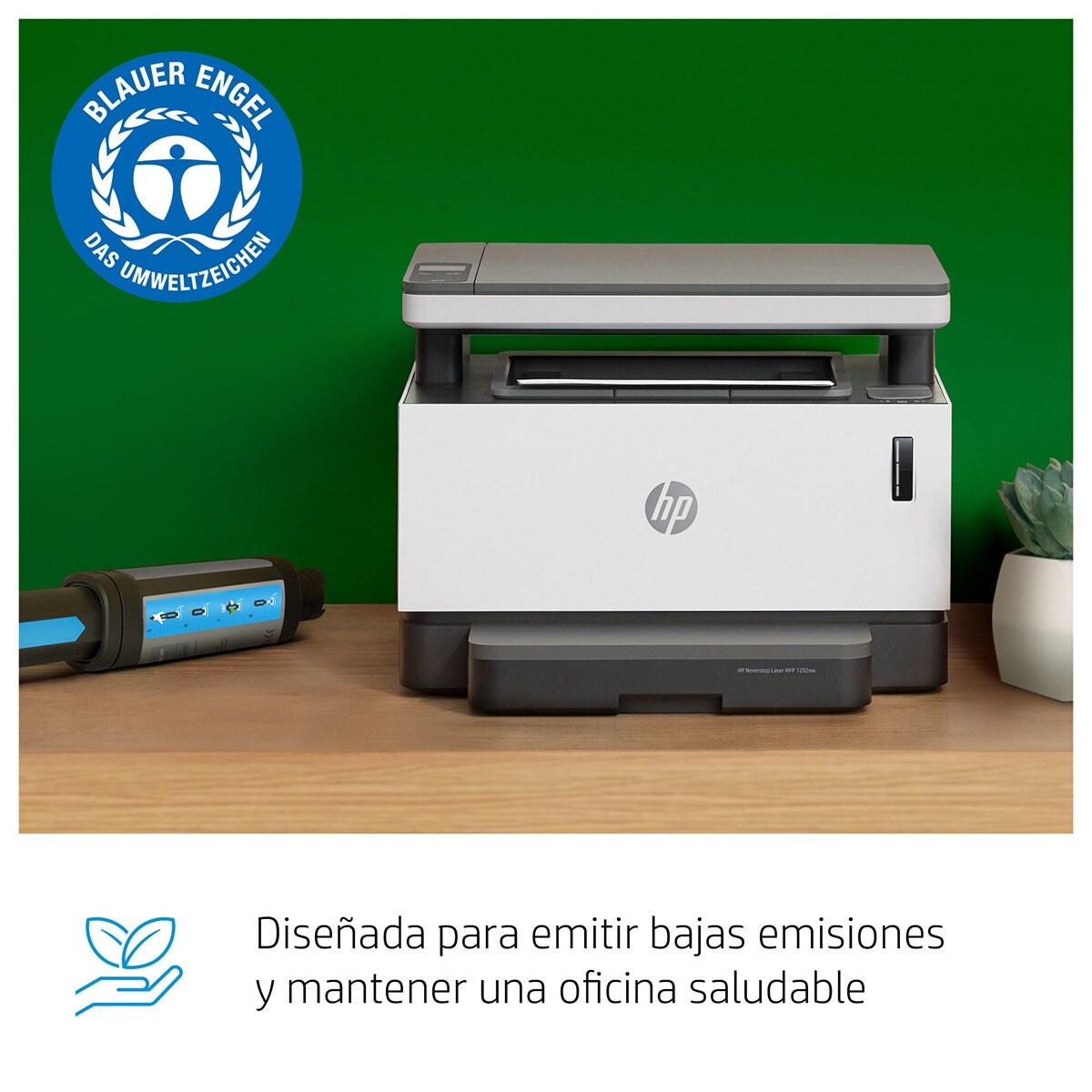 Impresora multifunción láser monocromo HP Neverstop 1202nw, Wi-Fi, copia,  escanea · El Corte Inglés