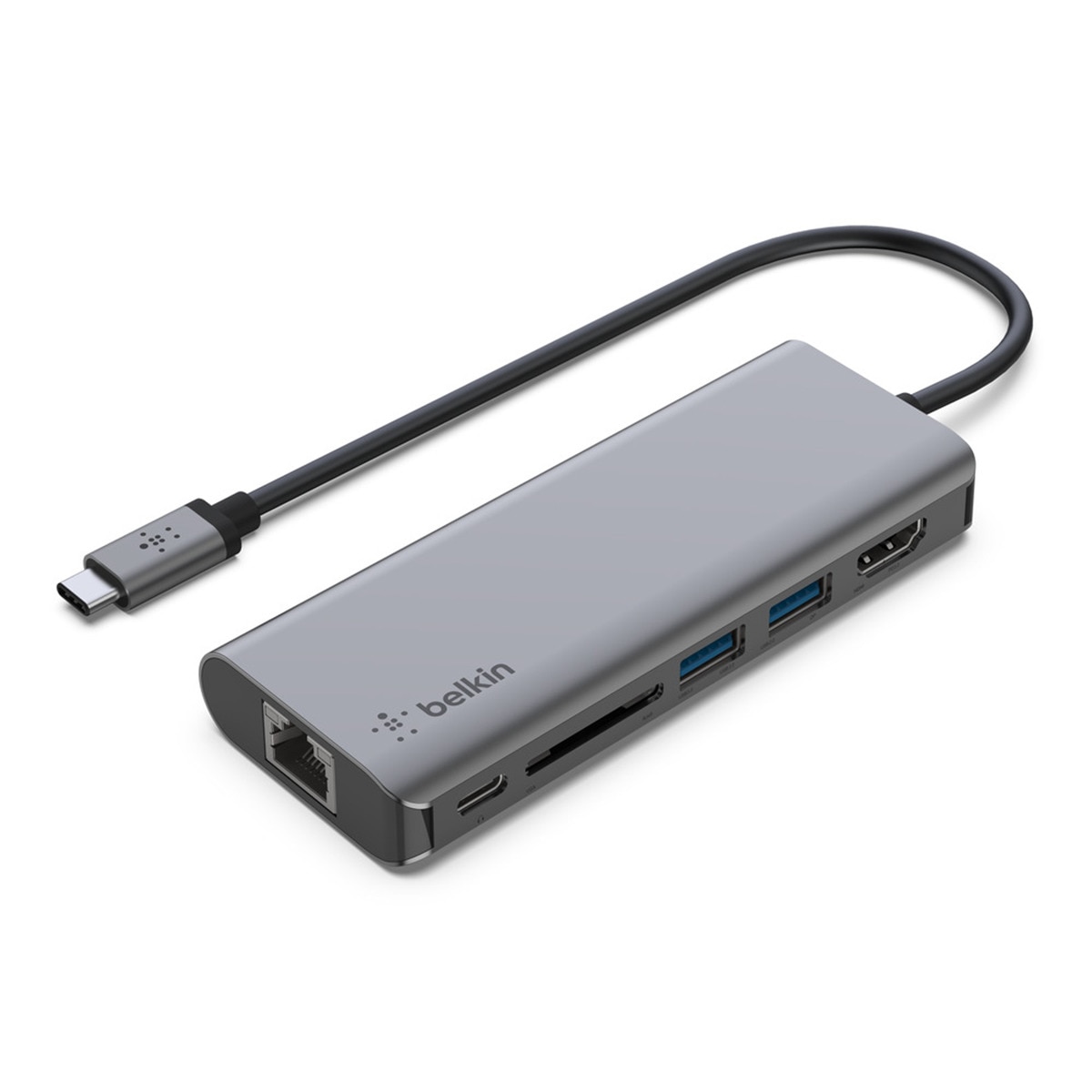 Hub multipuerto Belkin USB-C 6 en 1 Gris-3
