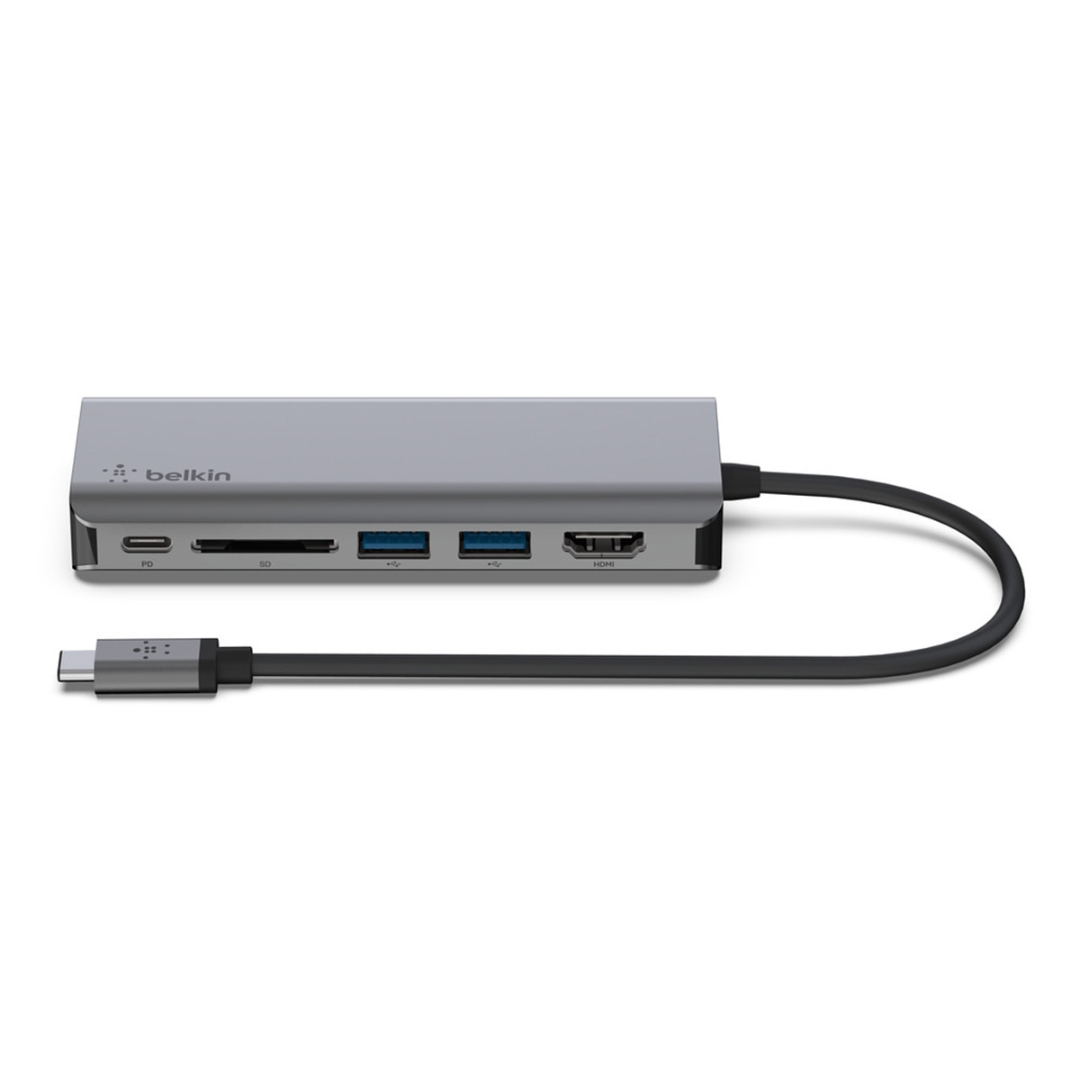 Hub multipuerto Belkin USB-C 6 en 1 Gris-2