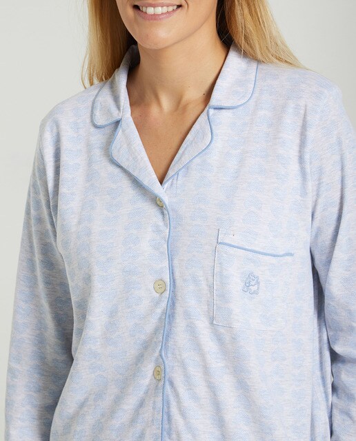Pijama largo de mujer de algodón estampado · Kiff-Kiff · El Corte Inglés