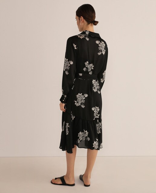 Vestido midi camisero flores · Woman El Corte Inglés · El Corte Inglés
