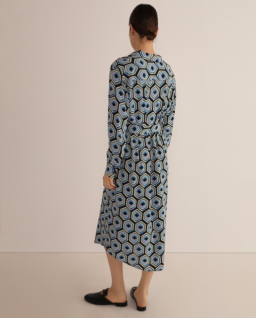 Vestido midi camisero estampado geométrico · Woman El Corte Inglés · El Corte  Inglés