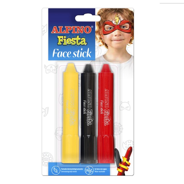Imagen 0 de Blister Maquillaje Super Heroes Face Stick 3 Alpino