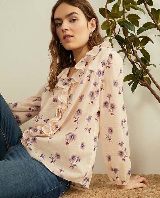 Blusa volantes flores · Southern Cotton · El Corte Inglés