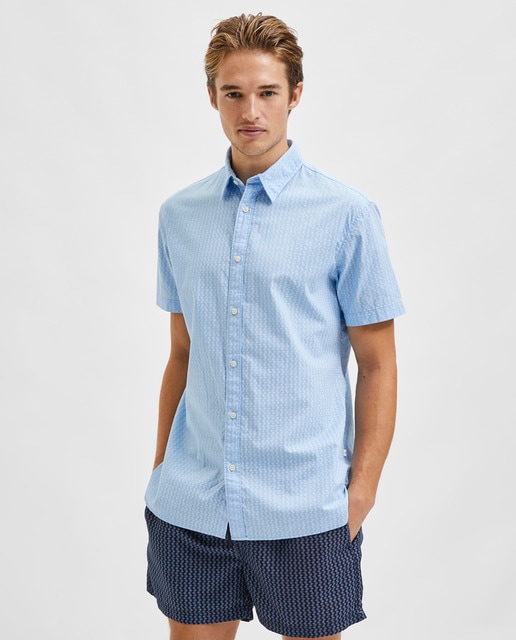Camisa de hombre slim de manga corta 100% algodón orgánico · Selected · El  Corte Inglés