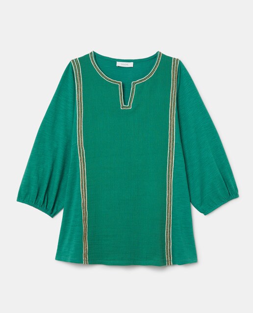 Camiseta de mujer talla grande abalorios · Couchel · El Corte Inglés