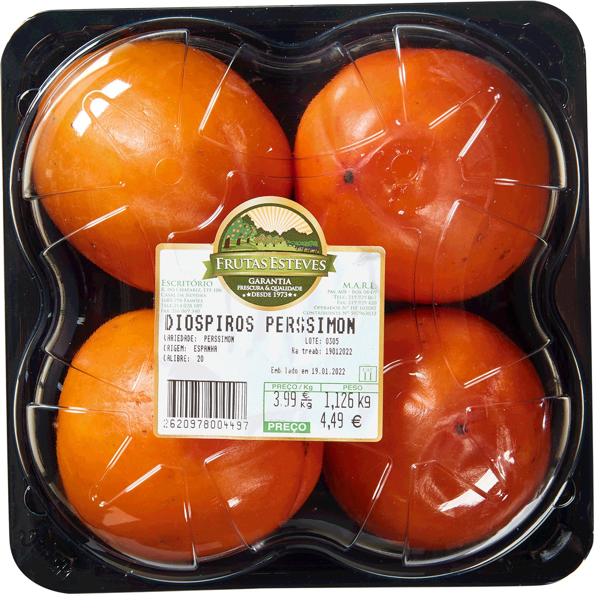 Diospiro Perssimon  peso aproximado cuvete 800 kg