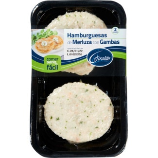 Hambúrguer de Pescada e Camarão 2 unidades embalagem 200 g - Giraldo