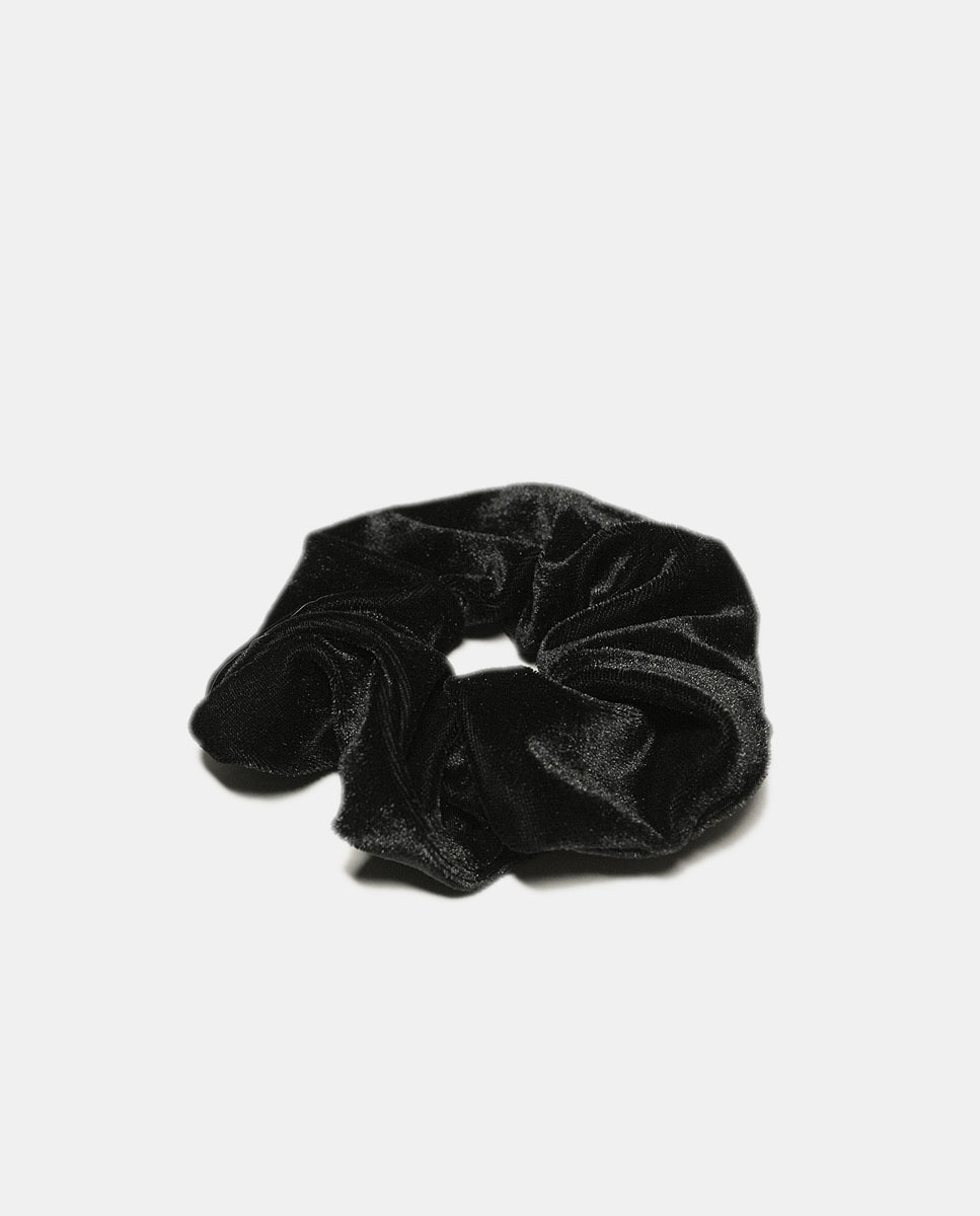 Elástico de veludo em preto Preto-1