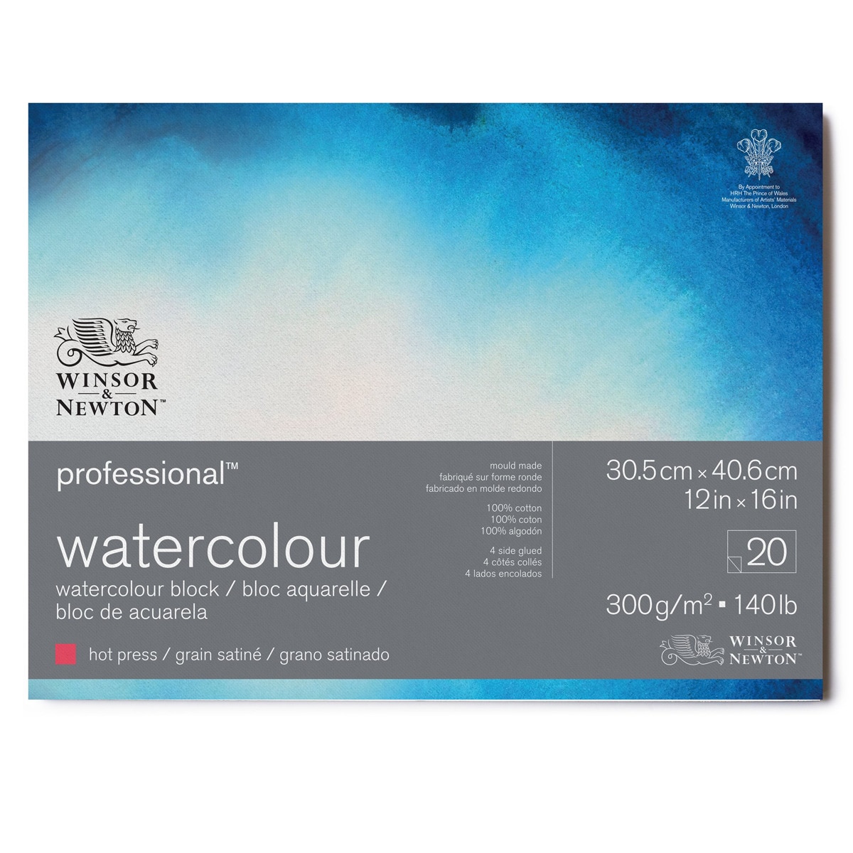 Imagen 0 de Bloc Acuarela Grano Satinado 300 Gramos 31x41 Winsor&Newton