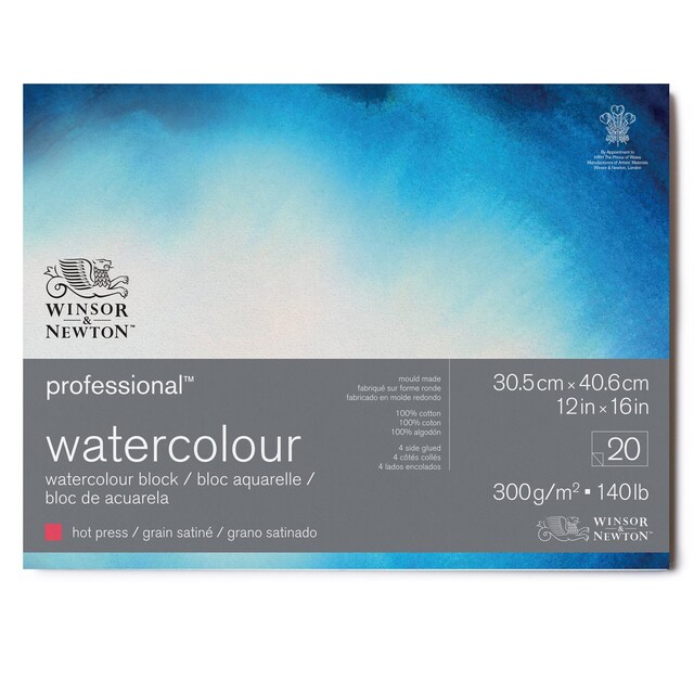 Imagen 0 de Bloc Acuarela Grano Satinado 300 Gramos 31x41 Winsor&Newton