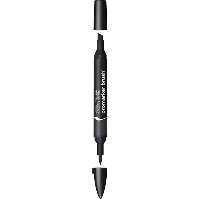 Imagen 0 de Rotulador BrushMarker con Punta Pincel Winsor & Newton Black (Xb)